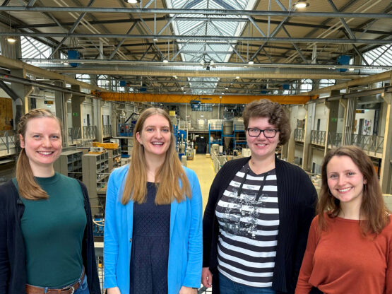 Das explore.ING-Team (v.l.n.r. Inga-Malena Meyenborg, Nele Woehlert, Anastasiya Tönjes, Selina Müller) | Quelle: IWT Bremen
