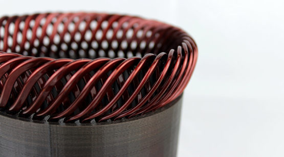 Statormodell mit eingebrachten Hairpins Quelle: wbk Institut für Produktionstechnik